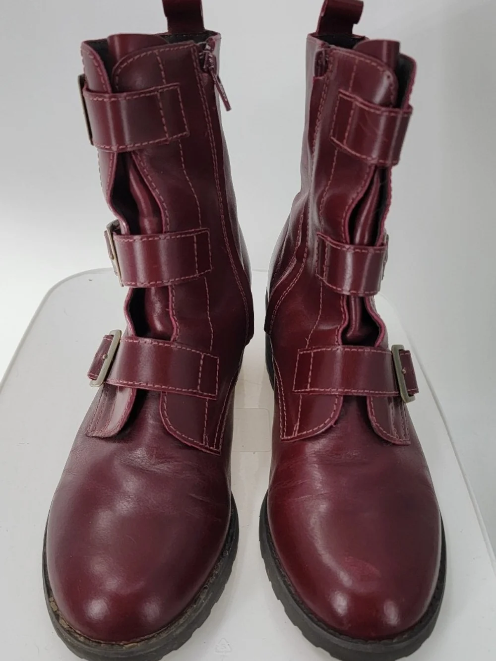 Vintage Dr Martens Aletta Ox Blood Boots Rare - Picture 2 of 8
